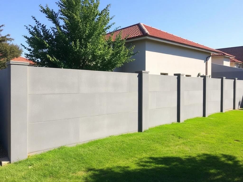 Precast boundary wall installation